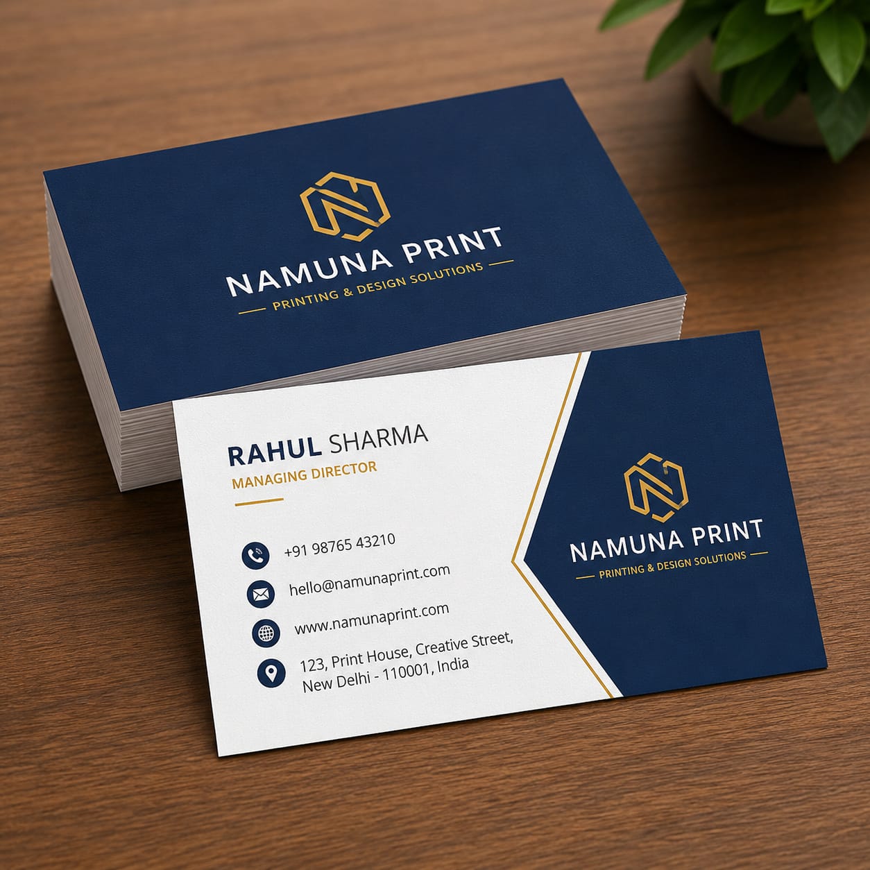 High Glossy Laminated Business Card (Single Side Print)